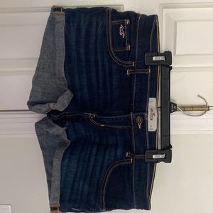 Hollister dark cuffed shorts